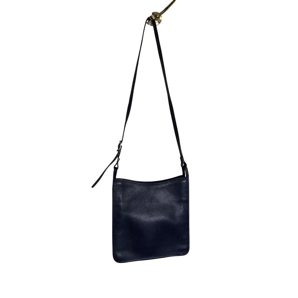 Longchamp 'Le Foulonne' Medium Leather Crossbody Bag in Navy - Picture 4 of 11